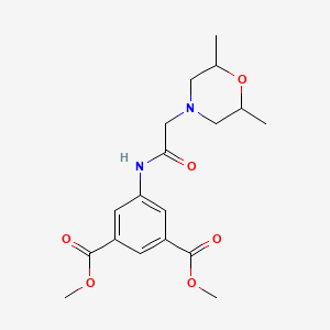 molecular formula C18H24N2O6 B4287197 DIMETHYL 5-{[2-(2,6-DIMETHYLMORPHOLINO)ACETYL]AMINO}ISOPHTHALATE 