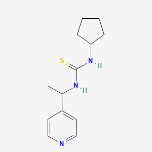 molecular formula C13H19N3S B4287291 1-Cyclopentyl-3-[1-(pyridin-4-yl)ethyl]thiourea 