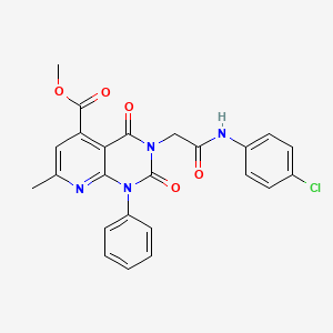 molecular formula C24H19ClN4O5 B4287574 METHYL 3-{[(4-CHLOROPHENYL)CARBAMOYL]METHYL}-7-METHYL-2,4-DIOXO-1-PHENYL-1H,2H,3H,4H-PYRIDO[2,3-D]PYRIMIDINE-5-CARBOXYLATE 