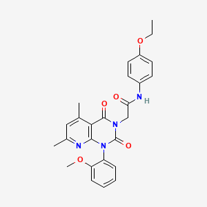 molecular formula C26H26N4O5 B4287579 N-(4-ETHOXYPHENYL)-2-[1-(2-METHOXYPHENYL)-5,7-DIMETHYL-2,4-DIOXO-1H,2H,3H,4H-PYRIDO[2,3-D]PYRIMIDIN-3-YL]ACETAMIDE 