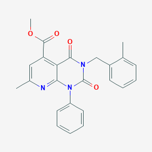 molecular formula C24H21N3O4 B4287597 METHYL 7-METHYL-3-[(2-METHYLPHENYL)METHYL]-2,4-DIOXO-1-PHENYL-1H,2H,3H,4H-PYRIDO[2,3-D]PYRIMIDINE-5-CARBOXYLATE 