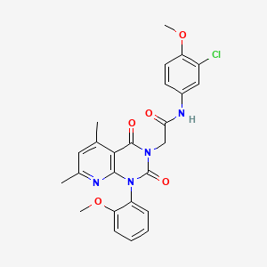 molecular formula C25H23ClN4O5 B4287892 N-(3-CHLORO-4-METHOXYPHENYL)-2-[1-(2-METHOXYPHENYL)-5,7-DIMETHYL-2,4-DIOXO-1H,2H,3H,4H-PYRIDO[2,3-D]PYRIMIDIN-3-YL]ACETAMIDE 