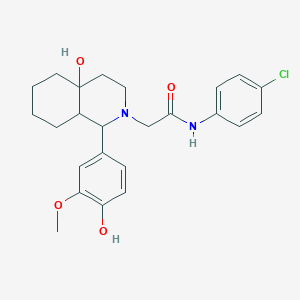 molecular formula C24H29ClN2O4 B4288077 N-(4-chlorophenyl)-2-[4a-hydroxy-1-(4-hydroxy-3-methoxyphenyl)octahydroisoquinolin-2(1H)-yl]acetamide 