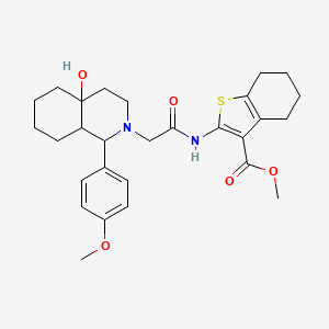molecular formula C28H36N2O5S B4288103 methyl 2-({[4a-hydroxy-1-(4-methoxyphenyl)octahydroisoquinolin-2(1H)-yl]acetyl}amino)-4,5,6,7-tetrahydro-1-benzothiophene-3-carboxylate 