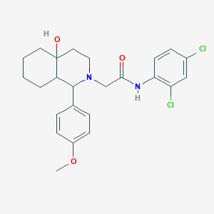 molecular formula C24H28Cl2N2O3 B4288116 N-(2,4-dichlorophenyl)-2-[4a-hydroxy-1-(4-methoxyphenyl)octahydroisoquinolin-2(1H)-yl]acetamide 