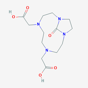 molecular formula C13H22N4O5 B042883 2-[7-(Carboxymethyl)-13-oxo-1,4,7,10-tetrazabicyclo[8.2.1]tridecan-4-yl]acetic acid CAS No. 229312-33-8