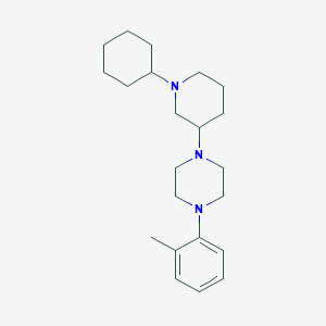 molecular formula C22H35N3 B4288494 1-(1-Cyclohexylpiperidin-3-yl)-4-(2-methylphenyl)piperazine 