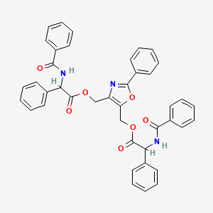 molecular formula C41H33N3O7 B4288930 (2-Phenyl-1,3-oxazole-4,5-diyl)dimethanediyl bis{phenyl[(phenylcarbonyl)amino]acetate} 