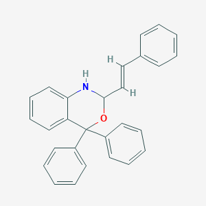 molecular formula C28H23NO B4289264 4,4-diphenyl-2-[(E)-2-phenylethenyl]-1,4-dihydro-2H-3,1-benzoxazine 