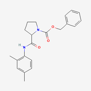 molecular formula C21H24N2O3 B4289282 Benzyl 2-[(2,4-dimethylphenyl)carbamoyl]pyrrolidine-1-carboxylate 