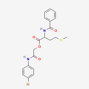 molecular formula C20H21BrN2O4S B4289284 [(4-BROMOPHENYL)CARBAMOYL]METHYL 4-(METHYLSULFANYL)-2-(PHENYLFORMAMIDO)BUTANOATE 
