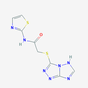 molecular formula C8H7N7OS2 B4289288 N-(1,3-THIAZOL-2-YL)-2-{7H-[1,2,4]TRIAZOLO[4,3-B][1,2,4]TRIAZOL-3-YLSULFANYL}ACETAMIDE 