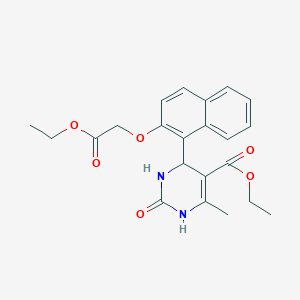 molecular formula C22H24N2O6 B4289308 Ethyl 4-[2-(2-ethoxy-2-oxoethoxy)naphthalen-1-yl]-6-methyl-2-oxo-1,2,3,4-tetrahydropyrimidine-5-carboxylate 