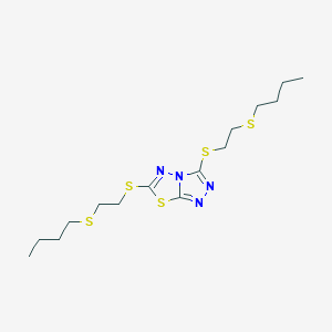 molecular formula C15H26N4S5 B4289453 BIS({[2-(BUTYLSULFANYL)ETHYL]SULFANYL})-[1,2,4]TRIAZOLO[3,4-B][1,3,4]THIADIAZOLE 