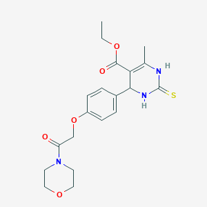 molecular formula C20H25N3O5S B4289492 ETHYL 6-METHYL-4-{4-[2-(MORPHOLIN-4-YL)-2-OXOETHOXY]PHENYL}-2-SULFANYLIDENE-1,2,3,4-TETRAHYDROPYRIMIDINE-5-CARBOXYLATE 