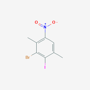 molecular formula C8H7BrINO2 B428969 3-Bromo-2-iodo-1,4-dimethyl-5-nitrobenzene 