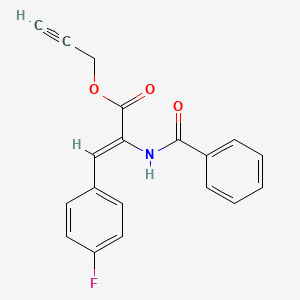 molecular formula C19H14FNO3 B4289857 PROP-2-YN-1-YL (2Z)-3-(4-FLUOROPHENYL)-2-(PHENYLFORMAMIDO)PROP-2-ENOATE 