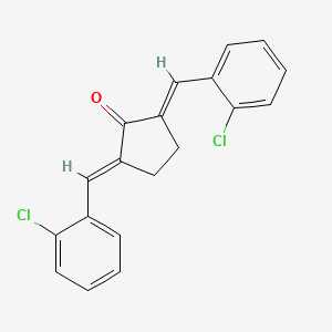 molecular formula C19H14Cl2O B4290013 2,5-bis(2-chlorobenzylidene)cyclopentanone 