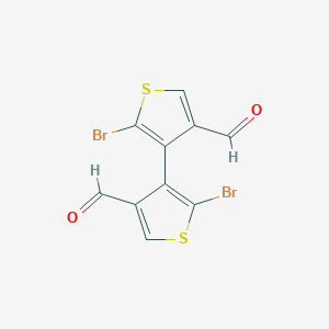 molecular formula C10H4Br2O2S2 B429002 4,4'-diformyl-2,2'-dibromo-3,3'-bithiophene 