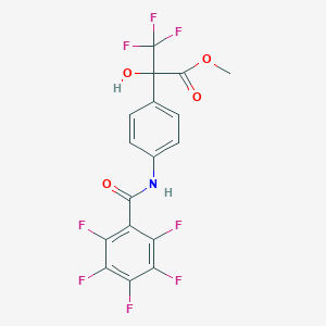 molecular formula C17H9F8NO4 B4290157 METHYL 3,3,3-TRIFLUORO-2-HYDROXY-2-[4-(2,3,4,5,6-PENTAFLUOROBENZAMIDO)PHENYL]PROPANOATE 