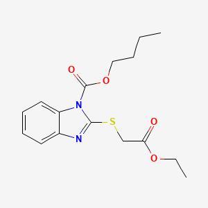 molecular formula C16H20N2O4S B4290316 BUTYL 2-[(2-ETHOXY-2-OXOETHYL)SULFANYL]-1H-1,3-BENZIMIDAZOLE-1-CARBOXYLATE 