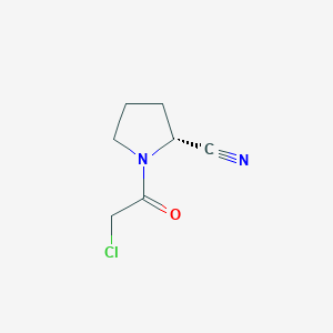 molecular formula C7H9ClN2O B042908 (R)-1-(2-氯乙酰)吡咯烷-2-腈 CAS No. 565452-98-4