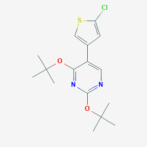 molecular formula C16H21ClN2O2S B429088 2,4-Ditert-butoxy-5-(5-chloro-3-thienyl)pyrimidine 