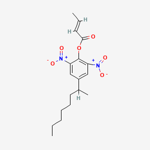 molecular formula C18H24N2O6 B4291088 2,6-dinitro-4-(octan-2-yl)phenyl (2E)-but-2-enoate CAS No. 19019-33-1