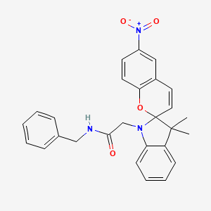 molecular formula C27H25N3O4 B4291286 N-BENZYL-2-{3',3'-DIMETHYL-6-NITRO-1',3'-DIHYDROSPIRO[CHROMENE-2,2'-INDOL]-1'-YL}ACETAMIDE 