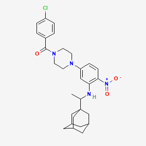 molecular formula C29H35ClN4O3 B4291310 N-[1-(ADAMANTAN-1-YL)ETHYL]-5-[4-(4-CHLOROBENZOYL)PIPERAZIN-1-YL]-2-NITROANILINE 