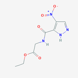 molecular formula C8H10N4O5 B4291326 ETHYL 2-[(4-NITRO-1H-PYRAZOL-5-YL)FORMAMIDO]ACETATE 