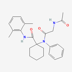 molecular formula C25H31N3O3 B4291526 N-(2,6-DIMETHYLPHENYL)-1-(2-ACETAMIDO-N-PHENYLACETAMIDO)CYCLOHEXANE-1-CARBOXAMIDE 