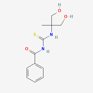 molecular formula C12H16N2O3S B4291758 N-[(1,3-dihydroxy-2-methylpropan-2-yl)carbamothioyl]benzamide 