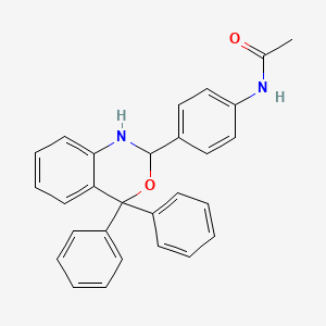 molecular formula C28H24N2O2 B4292016 N-[4-(4,4-DIPHENYL-2,4-DIHYDRO-1H-3,1-BENZOXAZIN-2-YL)PHENYL]ACETAMIDE 