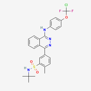 molecular formula C26H25ClF2N4O3S B4292252 N-TERT-BUTYL-5-(4-{[4-(CHLORODIFLUOROMETHOXY)PHENYL]AMINO}PHTHALAZIN-1-YL)-2-METHYLBENZENE-1-SULFONAMIDE 