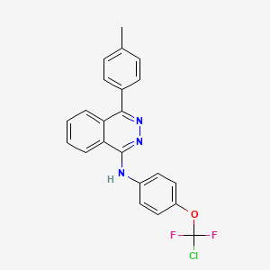 molecular formula C22H16ClF2N3O B4292256 N-[4-(CHLORODIFLUOROMETHOXY)PHENYL]-4-(4-METHYLPHENYL)PHTHALAZIN-1-AMINE 