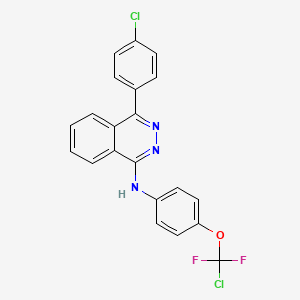 molecular formula C21H13Cl2F2N3O B4292264 N-[4-(CHLORODIFLUOROMETHOXY)PHENYL]-4-(4-CHLOROPHENYL)PHTHALAZIN-1-AMINE 