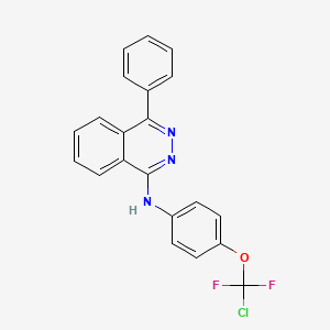 molecular formula C21H14ClF2N3O B4292272 N-[4-(CHLORODIFLUOROMETHOXY)PHENYL]-4-PHENYLPHTHALAZIN-1-AMINE 