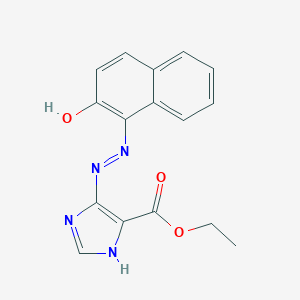 molecular formula C16H14N4O3 B429241 ethyl 5-[(1E)-2-(2-hydroxynaphthalen-1-yl)diazen-1-yl]-1H-imidazole-4-carboxylate 
