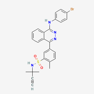 5-{4-[(4-bromophenyl)amino]phthalazin-1-yl}-N-(1,1-dimethylprop-2-yn-1-yl)-2-methylbenzenesulfonamide