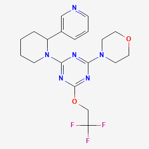2-morpholin-4-yl-4-(2-pyridin-3-ylpiperidin-1-yl)-6-(2,2,2-trifluoroethoxy)-1,3,5-triazine