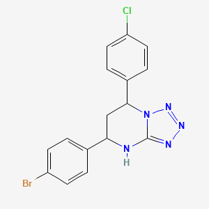 5-(4-bromophenyl)-7-(4-chlorophenyl)-4,5,6,7-tetrahydrotetrazolo[1,5-a]pyrimidine