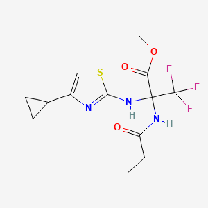 methyl N-(4-cyclopropyl-1,3-thiazol-2-yl)-3,3,3-trifluoro-2-(propionylamino)alaninate
