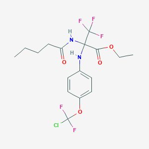ethyl 2-({4-[chloro(difluoro)methoxy]phenyl}amino)-3,3,3-trifluoro-N-pentanoylalaninate