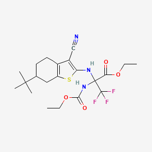 ethyl N-(6-tert-butyl-3-cyano-4,5,6,7-tetrahydro-1-benzothien-2-yl)-2-[(ethoxycarbonyl)amino]-3,3,3-trifluoroalaninate