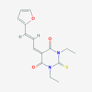 molecular formula C15H16N2O3S B429254 1,3-diethyl-5-[3-(2-furyl)-2-propenylidene]-2-thioxodihydro-4,6(1H,5H)-pyrimidinedione CAS No. 1164505-36-5