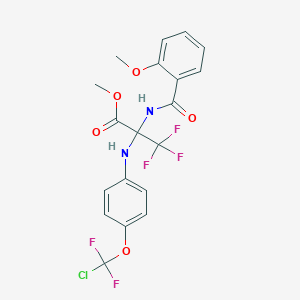 molecular formula C19H16ClF5N2O5 B4292552 methyl 2-({4-[chloro(difluoro)methoxy]phenyl}amino)-3,3,3-trifluoro-N-[(2-methoxyphenyl)carbonyl]alaninate 