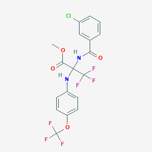 methyl N-(3-chlorobenzoyl)-3,3,3-trifluoro-2-{[4-(trifluoromethoxy)phenyl]amino}alaninate