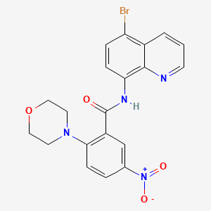 molecular formula C20H17BrN4O4 B4293462 N-(5-bromoquinolin-8-yl)-2-(morpholin-4-yl)-5-nitrobenzamide 