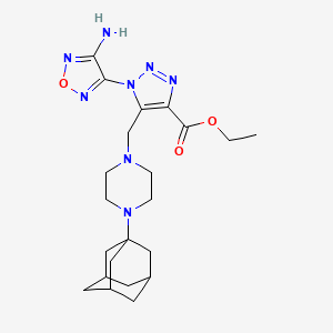 molecular formula C22H32N8O3 B4293804 ETHYL 5-{[4-(ADAMANTAN-1-YL)PIPERAZIN-1-YL]METHYL}-1-(4-AMINO-1,2,5-OXADIAZOL-3-YL)-1H-1,2,3-TRIAZOLE-4-CARBOXYLATE 